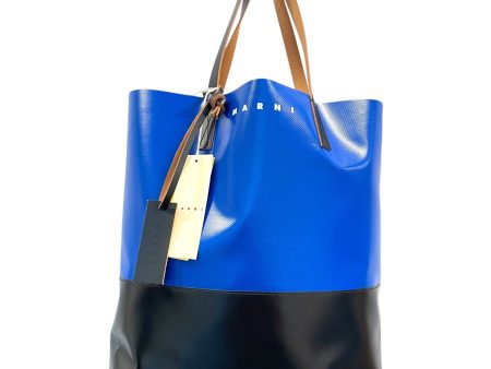 MARNI Tote Bag BLU WAX CANVAS Online