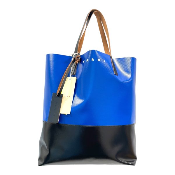 MARNI Tote Bag BLU WAX CANVAS Online