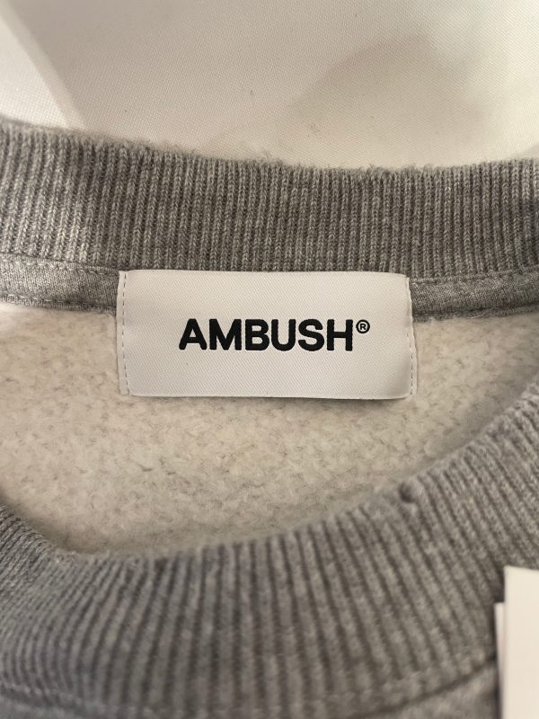 AMBUSH Sweatshirt XS Graphic Cotton GRY ACADEMY Online now