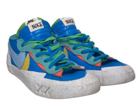 NIKE Sacai KAWS Low-Sneakers US 10.5 Leather BLU REED Hot on Sale