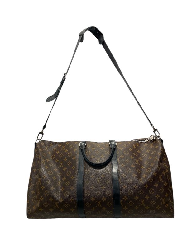 LOUIS VUITTON Luggage Monogram Leather BRW Keepall Bandouliere 55 Supply