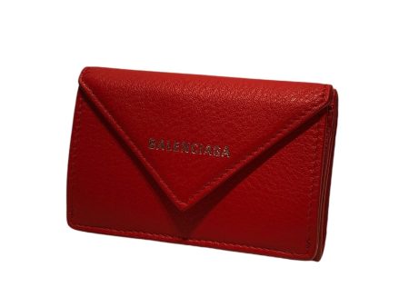 BALENCIAGA Wallet RED SILVER HARDWARE Online