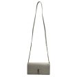 SAINT LAURENT Cross Body Bag Stripe Leather WHT Casandra Mini Phone Holder Discount