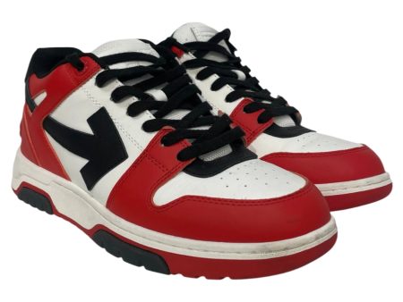 OFF-WHITE Low-Sneakers EU 43 Leather RED Out of Office Cheap