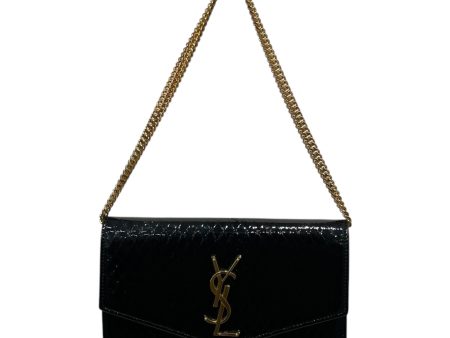 SAINT LAURENT Bag OS Animal Pattern Leather BLK PYTTHON UPTOWN CHAIN WALLET Online Sale