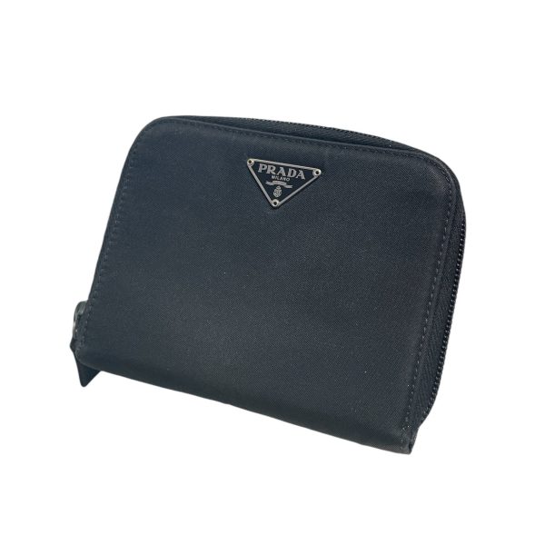 PRADA Wallet Nylon BLK TESSUTO ZIP WALLET Cheap