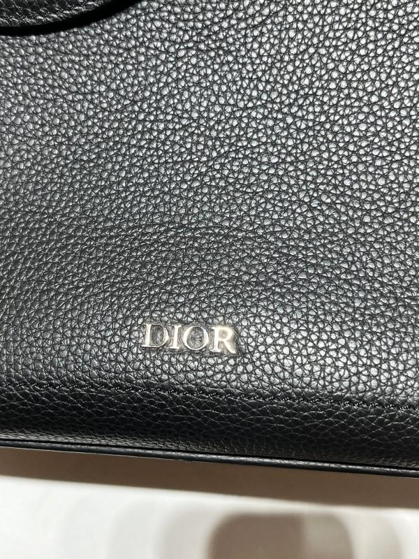 Christian Dior Tote Bag Leather BLK DIOR SADDLE TOTE Online now