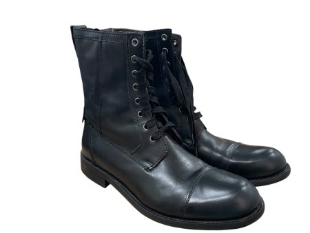 john varvatos Lace Up Boots US 8 Leather BLK  Fashion