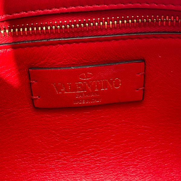 VALENTINO Cross Body Bag M Leather RED Roman Stud Cheap