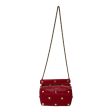 VALENTINO Cross Body Bag M Leather RED Roman Stud Cheap