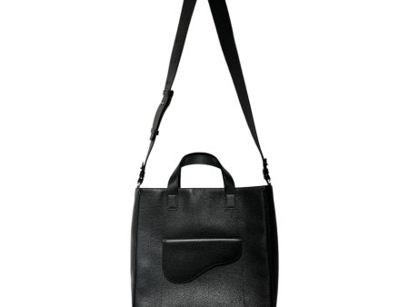 Christian Dior Tote Bag Leather BLK DIOR SADDLE TOTE Online now