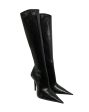 BALENCIAGA Long Boots EU 41 Leather BLK Side Zip witch 110 mm Supply