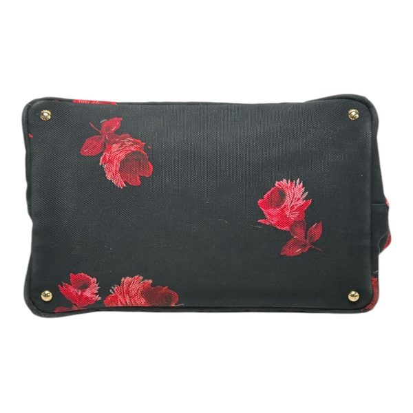 PRADA Tote Bag OS BLK Roses Online Hot Sale