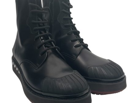 VALENTINO GARAVANI Boots US 11 Leather BLK QY2S0B14AZK For Sale