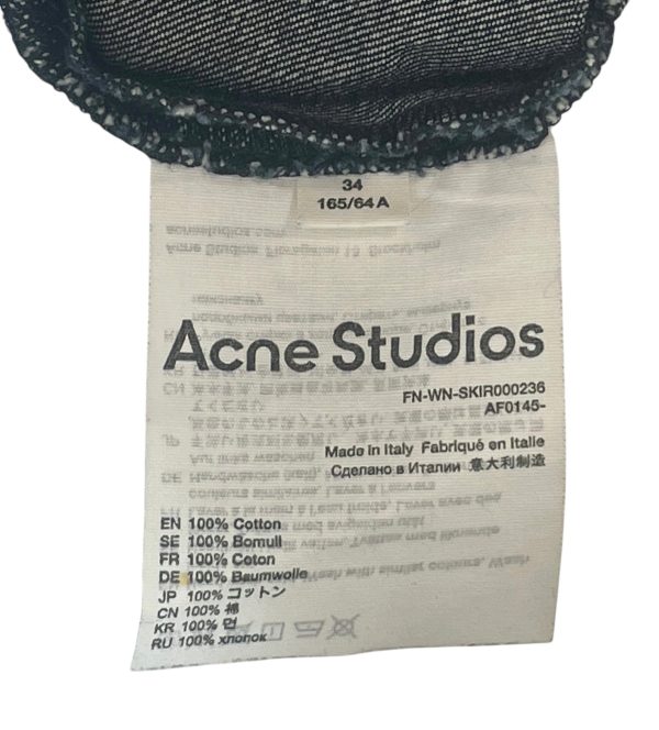 Acne Studios Skirt 34 Cotton BLU HUSH PUPPY Online now