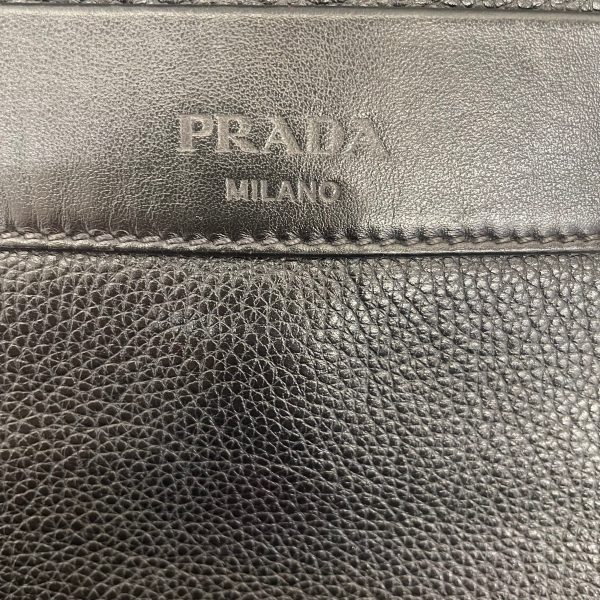 PRADA Cross Body Bag Leather BLK Vitello Messenger Bag Style#56 Supply