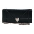 Christian Dior DIORAMA chain Clutch Bag Leather BLK M0428PANG For Cheap