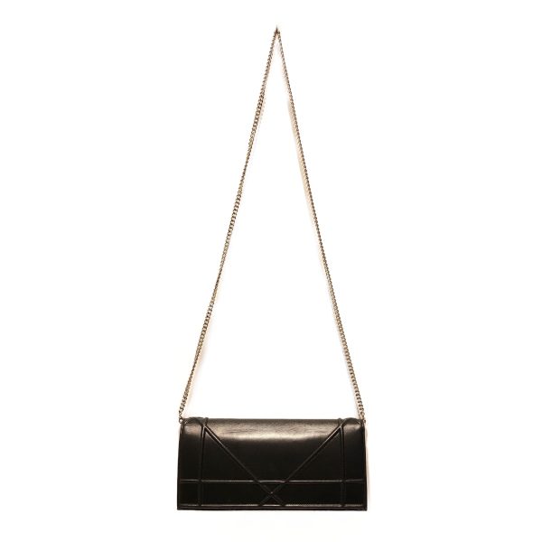 Christian Dior DIORAMA chain Clutch Bag Leather BLK M0428PANG For Cheap