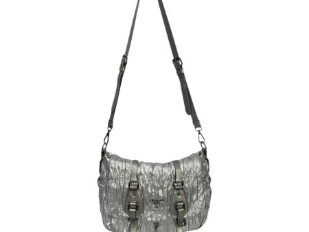 PRADA Cross Body Bag Leather SLV NAPPA GAUFRE Online